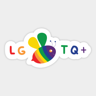 LGBTQ+ Rainbow Bee Sticker